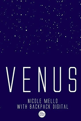 blue with white stars and white text reading VENUS